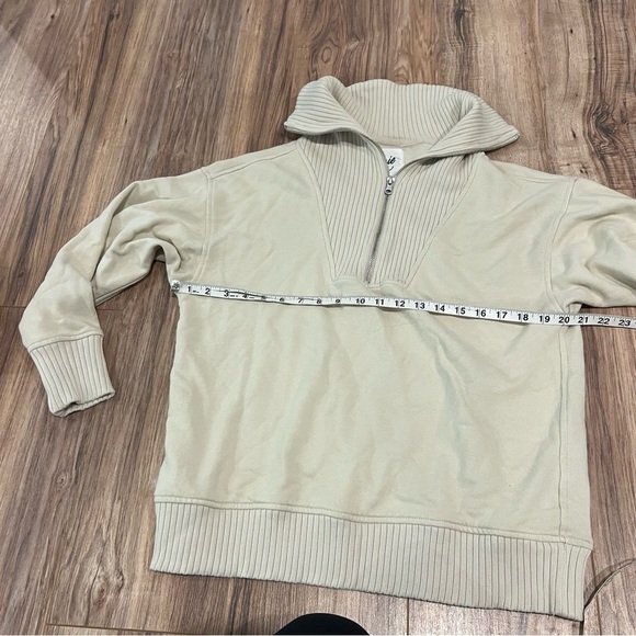 Aerie Down To Earth Quarter Zip Sweatshirt - Picture 7 of 9